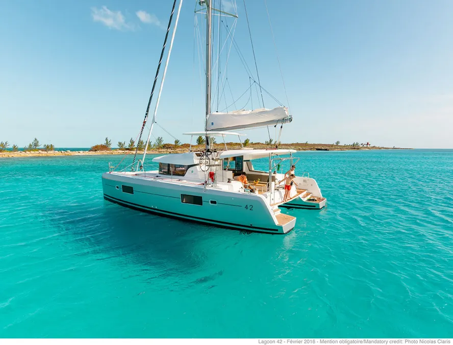 Athina-Lagoon-42-Luxury-Bareboat-Skippered-Yachting-Sailing-Catamaran-Yacht-Charter-Rental-Greece 3