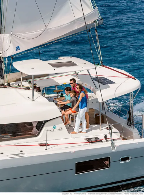 Athina-Lagoon-42-Luxury-Bareboat-Skippered-Yachting-Sailing-Catamaran-Yacht-Charter-Rental-Greece 3