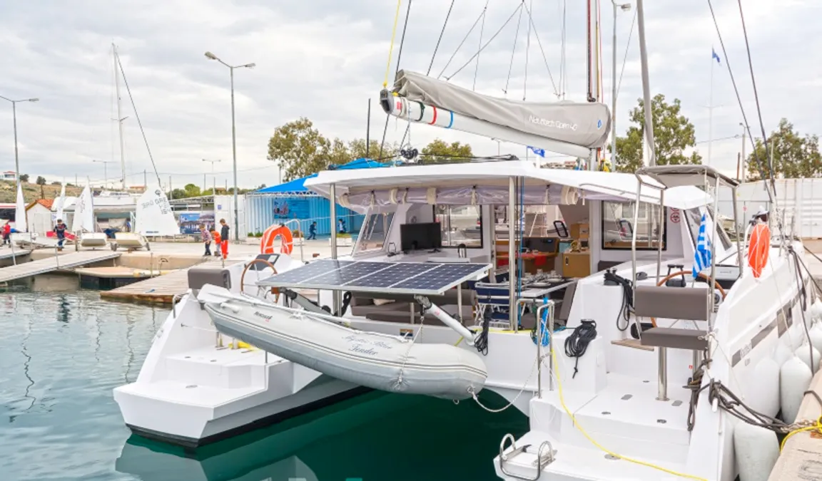 Mystic-Blue-Nautitech-40-Luxury-Bareboat-Skippered-Yachting-Sailing-Catamaran-Yacht-Charter-Rental-Greece 3