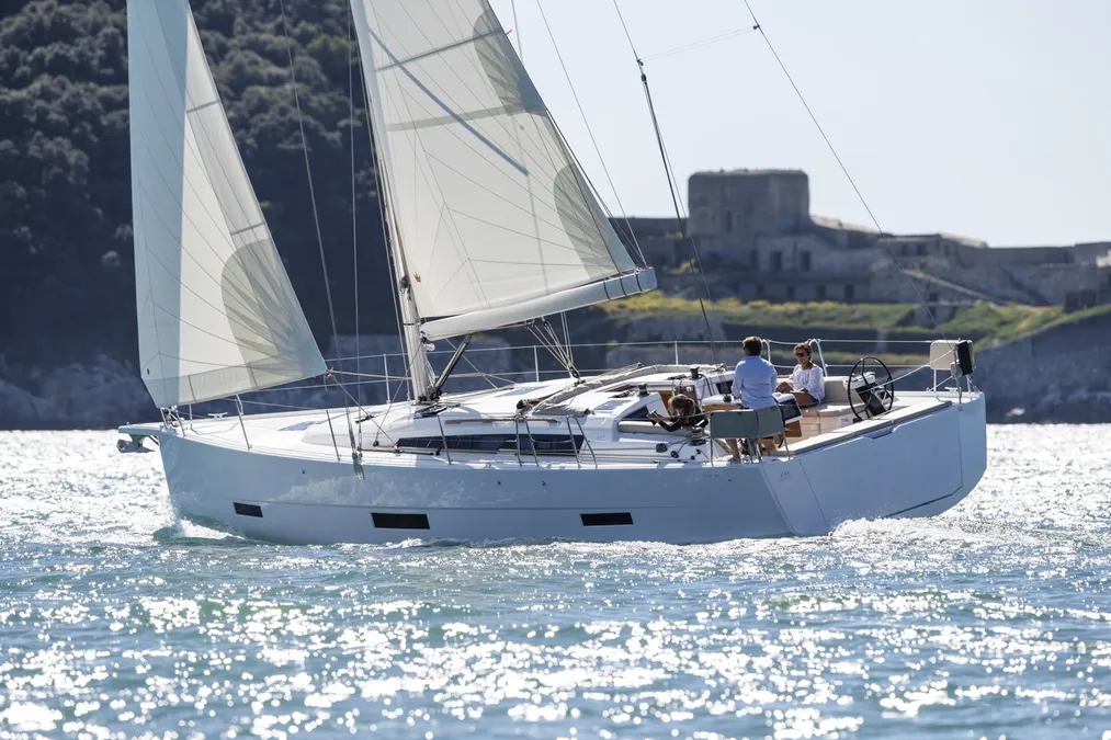 Nikolas-Aegeas-Dufour-430-Grand-Large-GL-Luxury-Bareboat-Skippered-Yachting-Sailing-Catamaran-Yacht-Charter-Rental-Greece 2