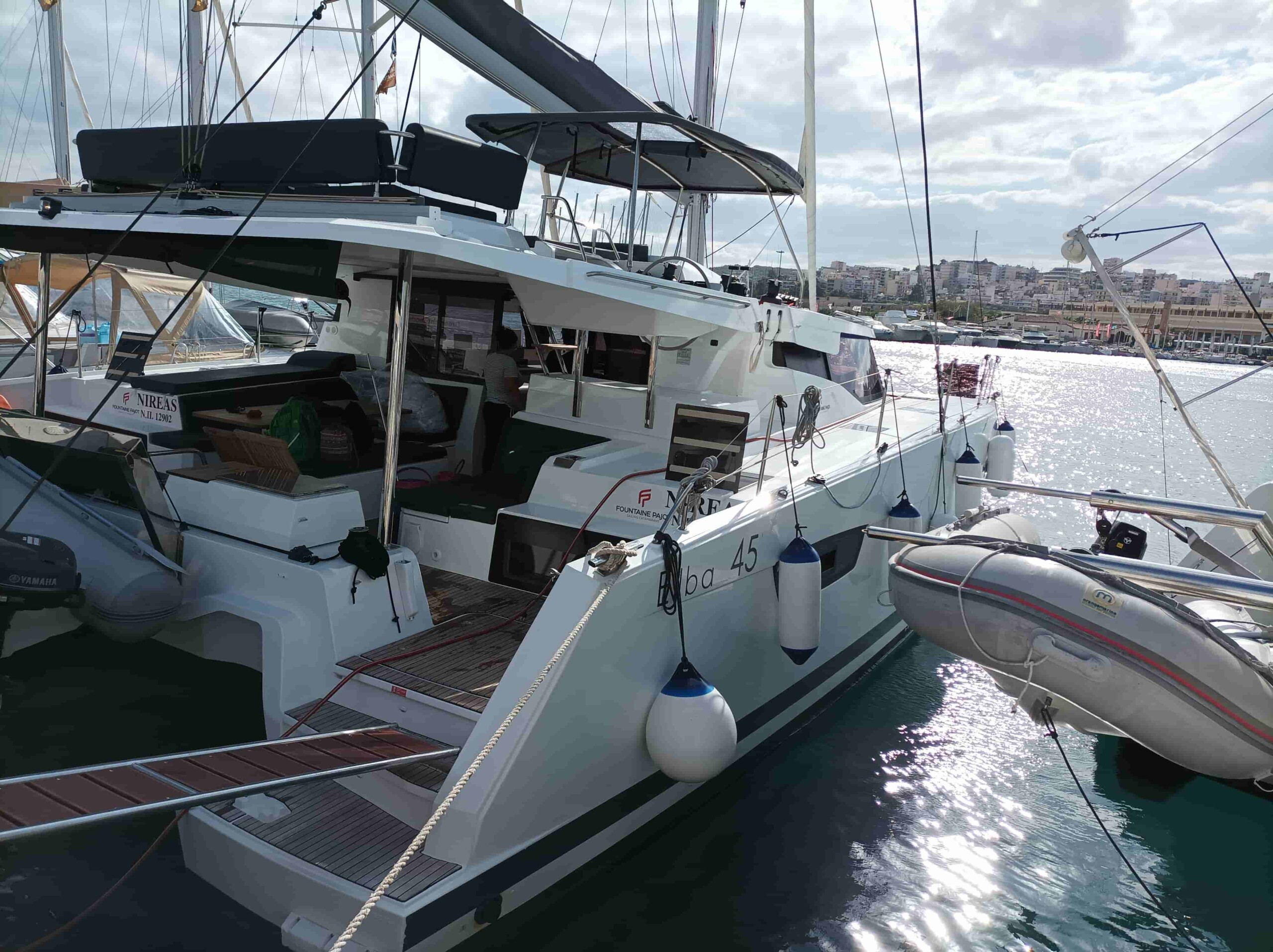 Nireas-Fountaine-Pajot-Elba-45-Luxury-Bareboat-Skippered-Yachting-Sailing-Catamaran-Yacht-Charter-Rental-Greece 2